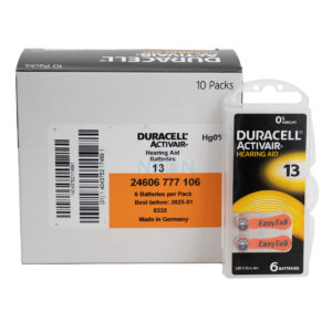 Duracell Hearing Aid Batteries 13 box (60 Cells)