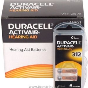 Duracell Hearing Aid Batteries 312 box (60 Cells)